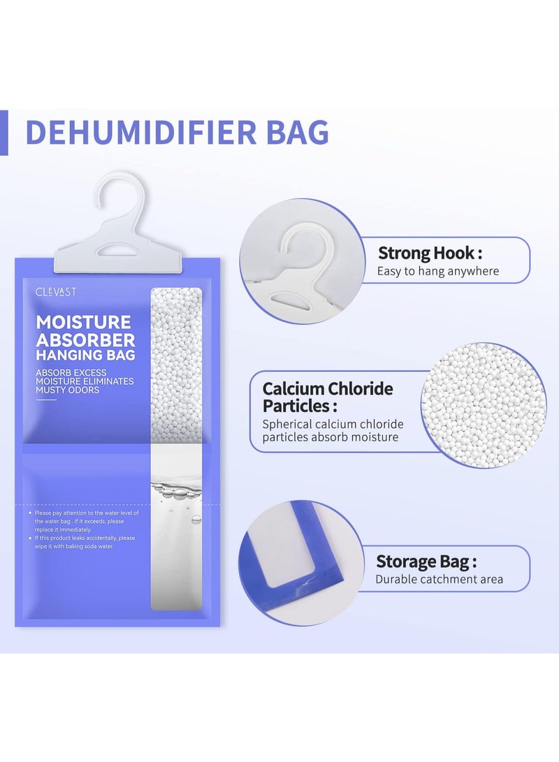 CLEVAST Moisture Absorbers Packets 10 Pack, Dehumidifier Bags for Closet, Unscented Hanging Humidity Absorber in Wardrobes, Bedrooms, Bathrooms(Net Wt. 230g/Pack) - Image 4